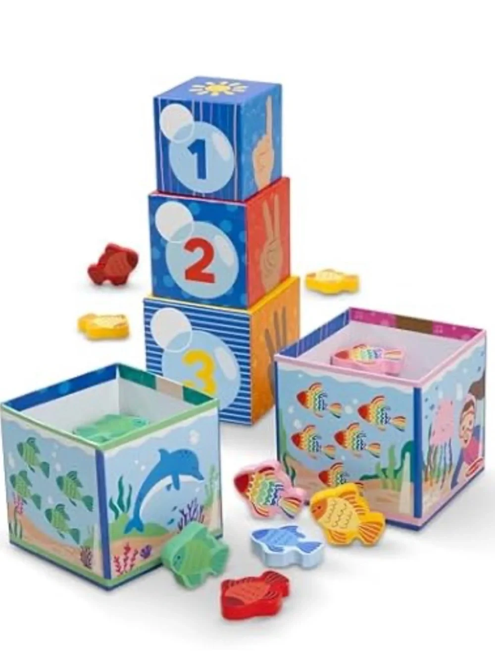 Melissa & Doug Ms. Rachel Sort & Count Nesting Blocks - NEW